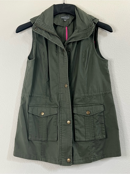 Market & Spruce Jackets & Blazers - Market & Spruce Olive Colored Utility Cargo Vest